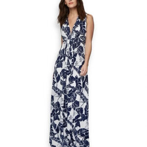 Vfish Deep V Neck Floral Maxi Dress